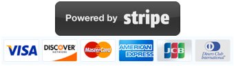 Stripe, VISA, Mastercard, American Express, JCB